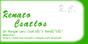 renato csatlos business card